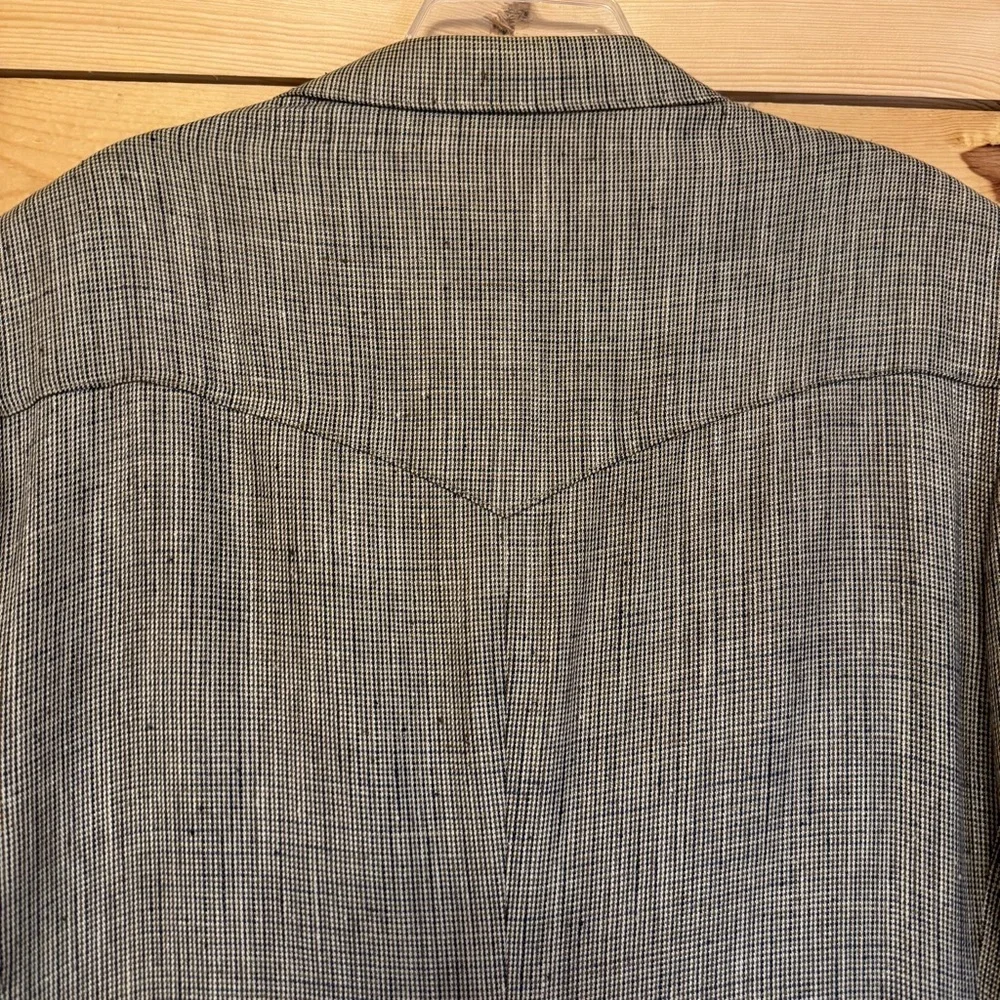 Warren Sewell Men Brown Blue Houndstooth Vintage Blazer 46R USA